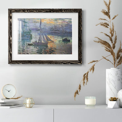 «Sunrise At Sea» par Monet, reproduction d'art sur papier
