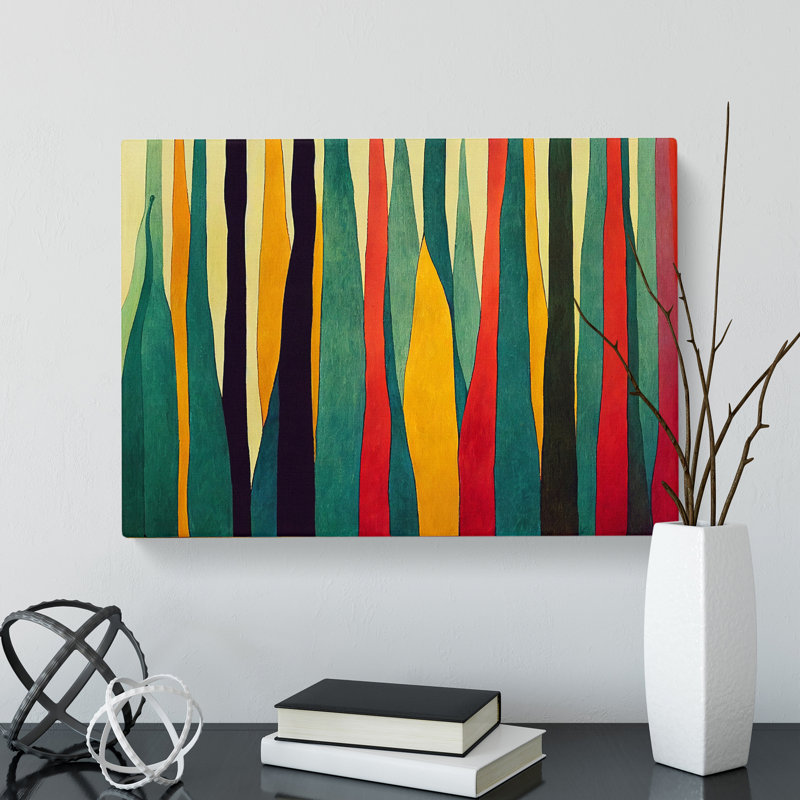 XXX-H1022-WF-8269X Staggering Abstract Tree Forest - Wrapped Canvas Painting, 40cm H x 60cm W x 3cm D