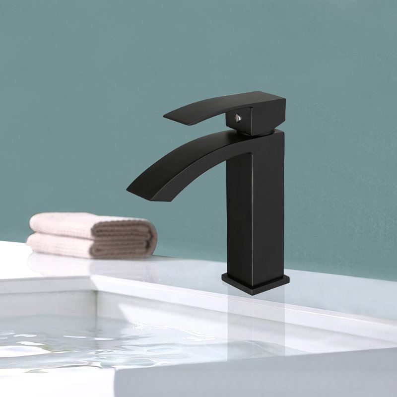 Robinet de salle de bain noir Waterfall, Noir
