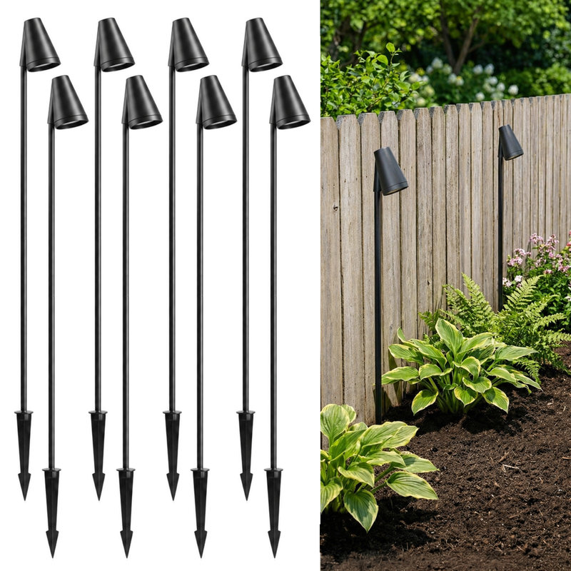 Auraglow Mains Powered IP65 Tall GU10 Outdoor Garden Spike Light