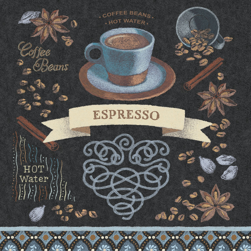 Espresso by Beth Grove - Wrapped Canvas Painting, 30cm H x 30cm W x 3.8cm D
