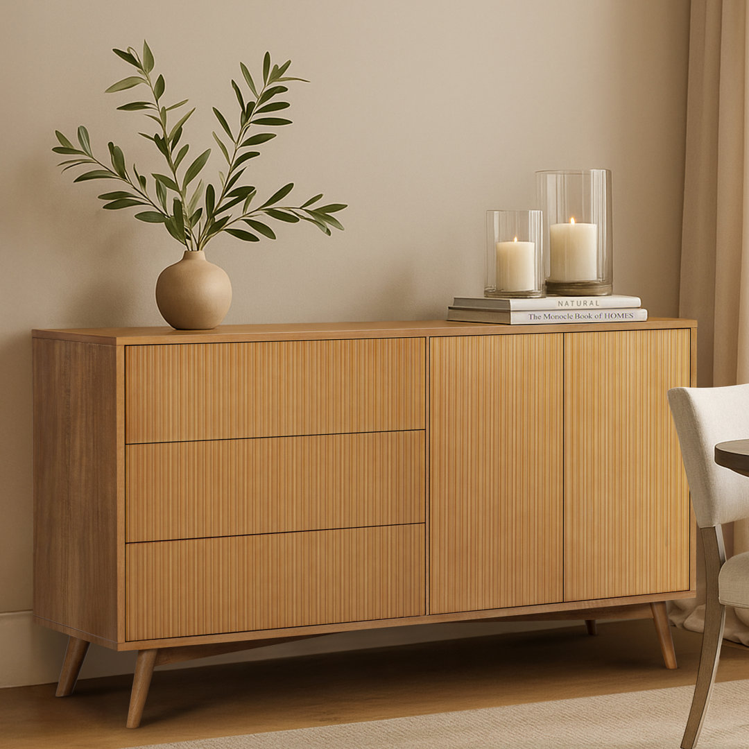 140cm Solid Wood Sideboard