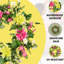 Décoration murale couronne de lierre artificielle 20 po, rose, jaune, blanc, vert, printemps, été, été, porte d'entrée toute l'année