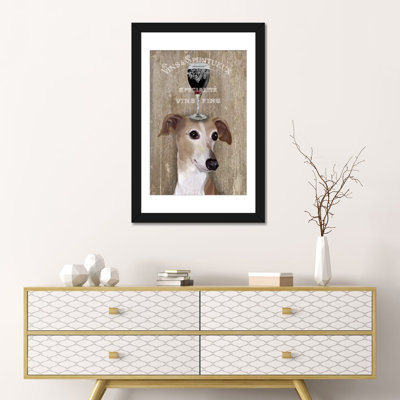 « dog aou vine grayhound », impression sur toile