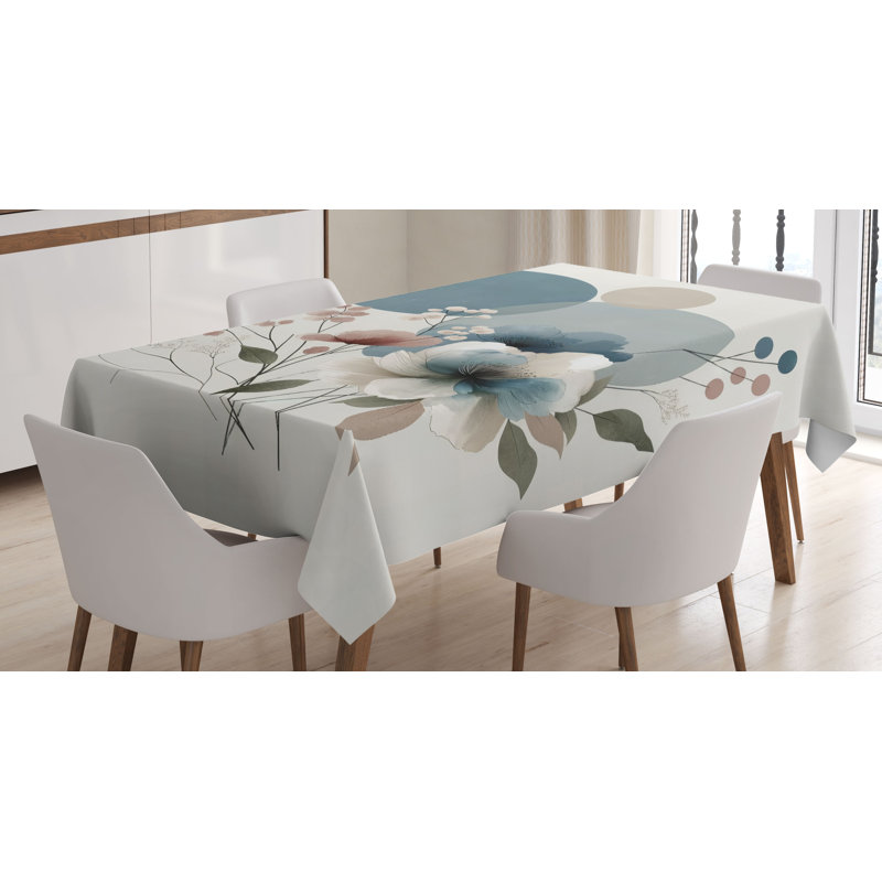 Drucill Rectangle No Pattern Microfiber Tablecloth, 84" Rectangle