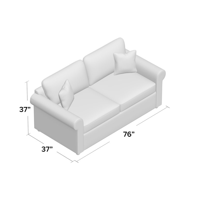 Warrington Upholstered 76'' Sofa, Bayou Natural Canvas