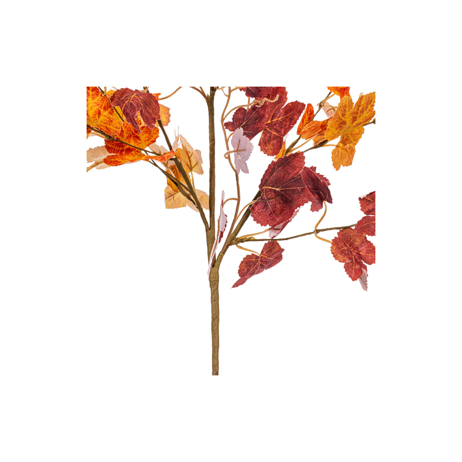 Primrue 34" Artificial Orange Fall Maple Leaf Spray, 2 per bag.