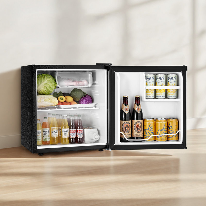 Mini Fridge 1.6 Cu.Ft Single Door Compact Small Refrigerator Stainless