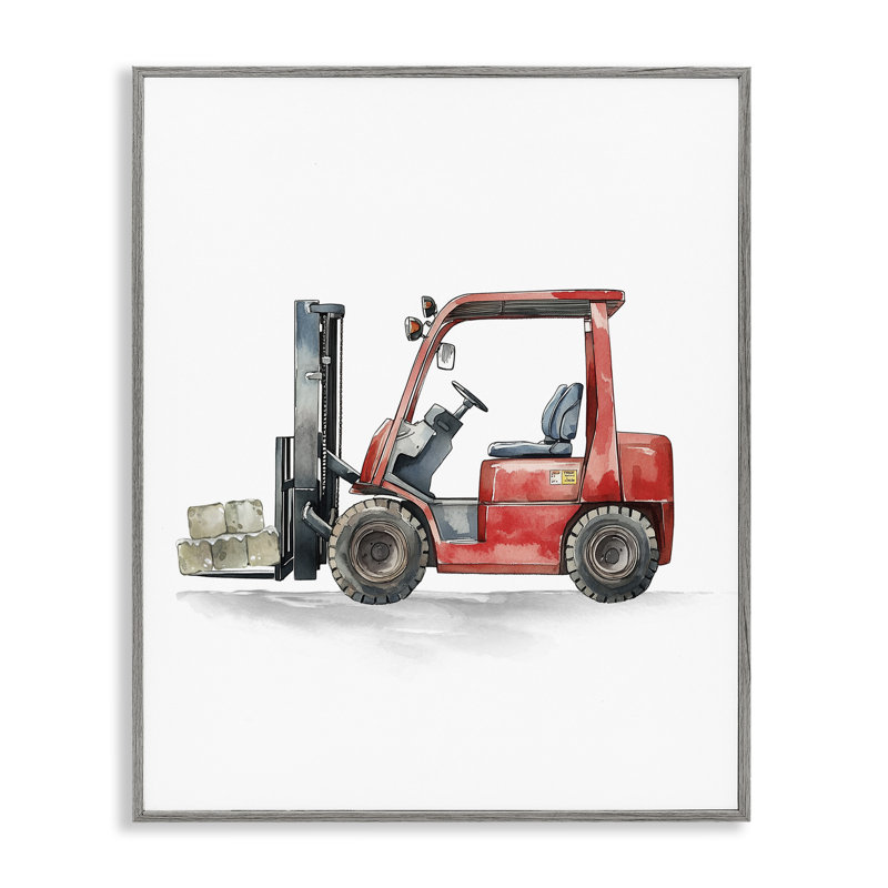 Giclée encadrée de chariot de travail, conception par Christine Simpson Art, Estampe numérique Farmhouse, H 20 po x l 16 po