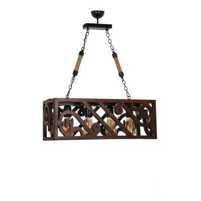 Lustre rectangulaire à 4 lumières Electra