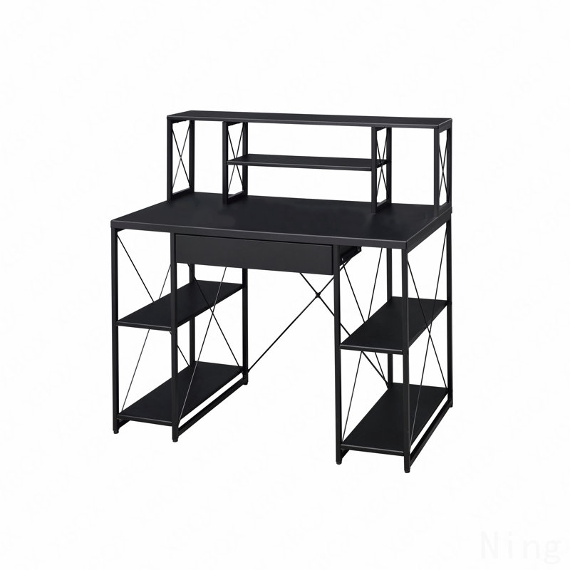 All Purpose Black Finish Writing Desk, Black