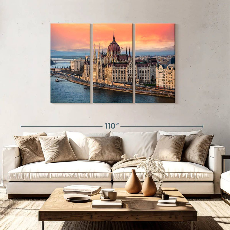 Rorry Hungarian Parliament In Budapest, 48" H x 74" W