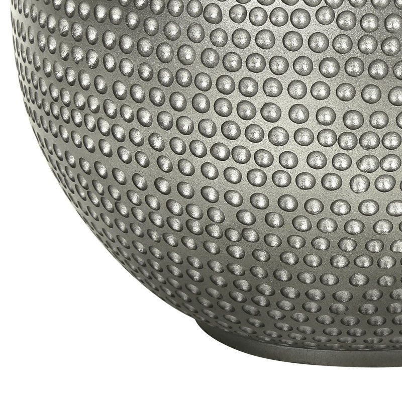 H 19 po, lampe de table, résine grise, abat-jour ivoire / crème, moderne, éclairage