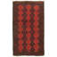 Tapis décoratif en laine rouge noué à la main 3 pi 3 po x 5 pi 10 po one-of-a-kind Bolish