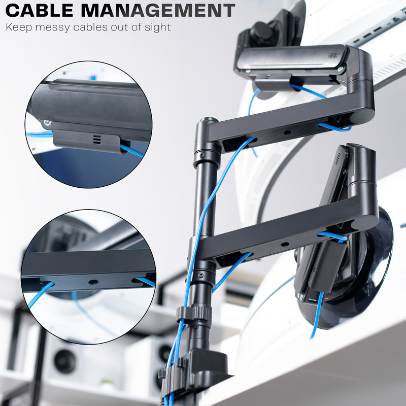 Support pour écran d'ordinateur VIVO Pneumatic Dual Ultrawide