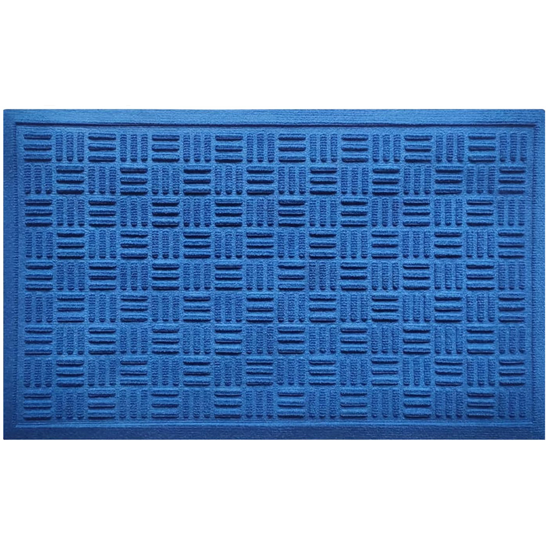 Ocossio Indoor/Outdoor Non-Slip Heavy-Duty Polypropylene Doormat with Rubber Backing – Criss Cross Design Arlmont & Co. 