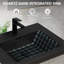 Meuble-lavabo 42 po avec lavabo, lavabo gris à quartz et lavabo flottant à fermeture en douceur sans couture, lavabo. Espace de rangement silencieux