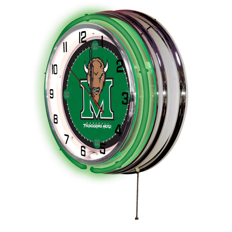 Horloge murale 19 po NCAA, Thundering Herd de Marshall