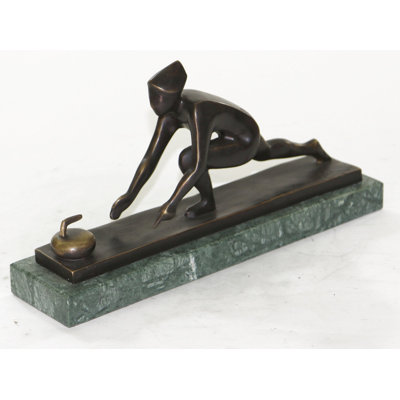 Figurine de tournoi de club de trophée de curling de la piaf