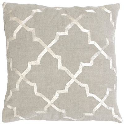  Outlined Linen Throw Pillow