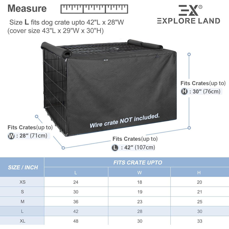Housse pour cage en polyester Erinisha, H 30 po x l 28 po x P 42 po