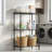 Three-Tier Metal Storage Rack (Black)