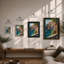 Mediterranean Village Coastal - Framed Print-1429693564-1429693507