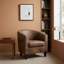 Kathey Upholstered Microfiber / Microsuede Barrel Chair