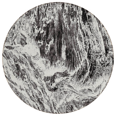 Tapis rond noir 8 po
