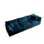 Comfortable Sectional Couch In Blue Chenille With Reversible Fashion And Function L Shaped - Construction