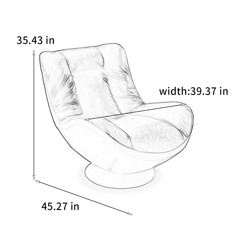 Fauteuil pivotant écologique et confortable, Brun