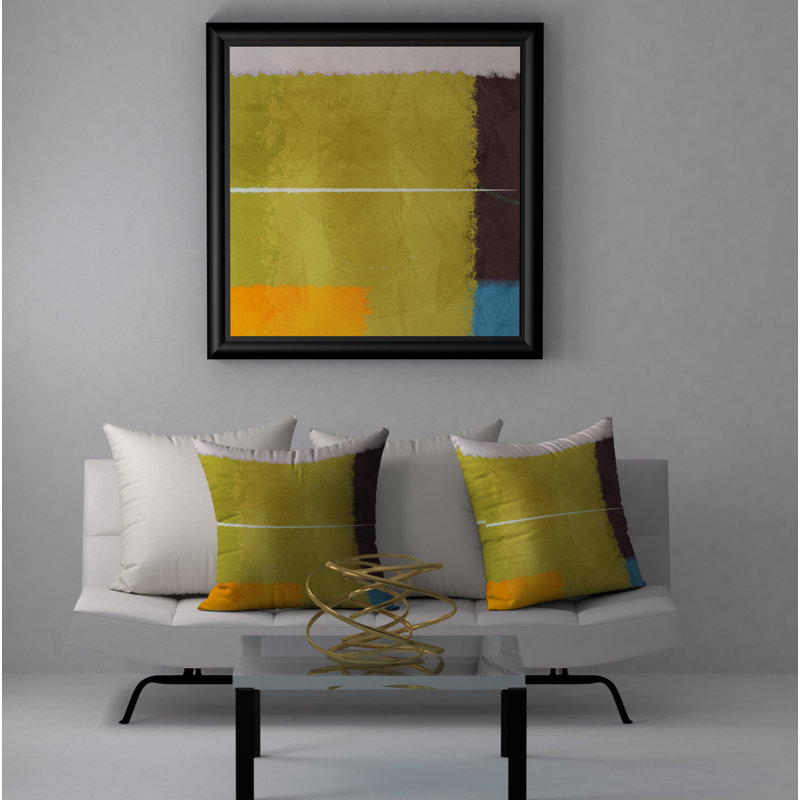 Coussin décoratif abstraite, H 18 po x l 18 po