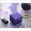 Coffret à bijoux de voyage long de 4 po, carré, bleu azur