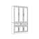 6-Door 2-Drawer Display Cabinet With Modern Design