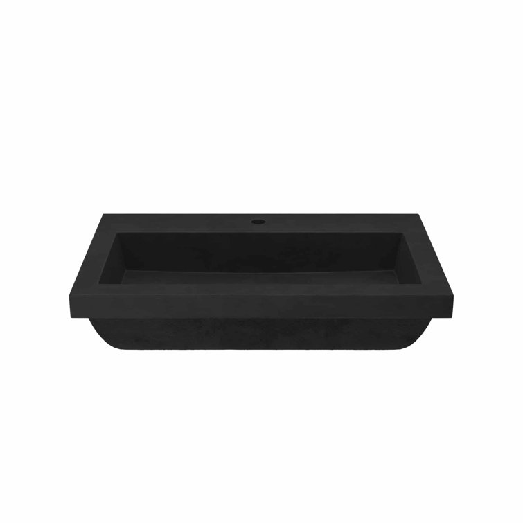 Trough Handmade Rectangular Drop-In Bathroom Sink