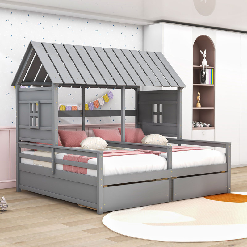 Lits plateforme Annaliz, Gris