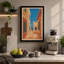 Ochre Courtyard Retro - Wrapped Canvas-1205650119-1205650118