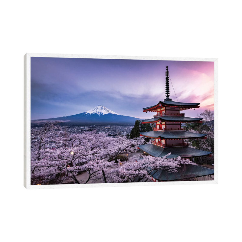 Mount Fuji XV by Daisuke Uematsu - Print on Canvas, 66.04 cm H x 45.72 cm W, White Framed