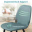 Chaises de salle à manger modernes et vertes, cuir PU, pieds en métal, utilisation polyvalente