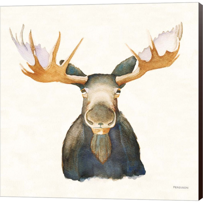 «Moose on Cream» par Kathy Ferguson - impression sur toile tendue