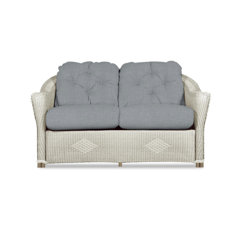 Reflections Outdoor 2 - Seat Loveseat, Sandberg Navy, Matte White