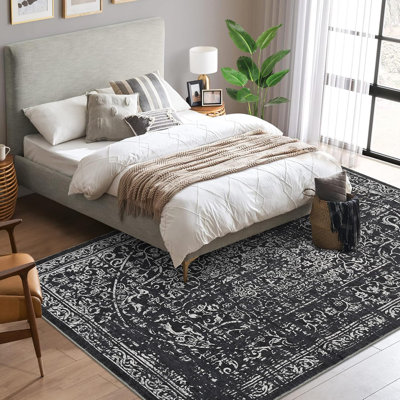 Hallway Rug - Black Kitchen Rugs Non Slip Washable Soft Touch Carpet Runner Rug Stylish Rug Runner Home Kitchen