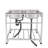 32.7X17.3X30.3” Double Bowl Kitchen Sink with Drainboard & Faucet Hole
