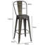 Antes Bar Stool with Steel Frame-866187303
