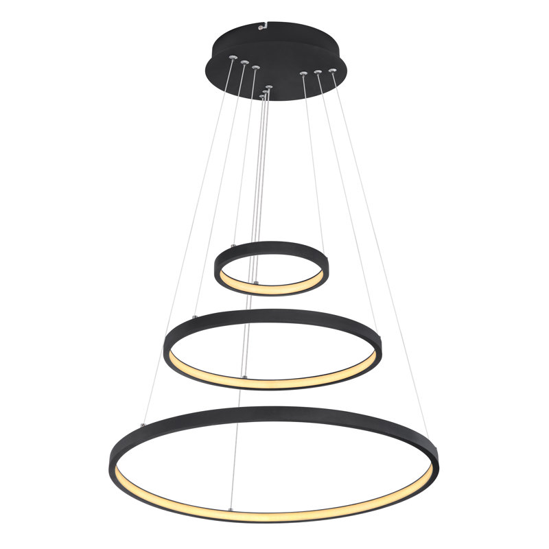 Biegel 1 - Light LED Crystal Pendant, Matt Nickel