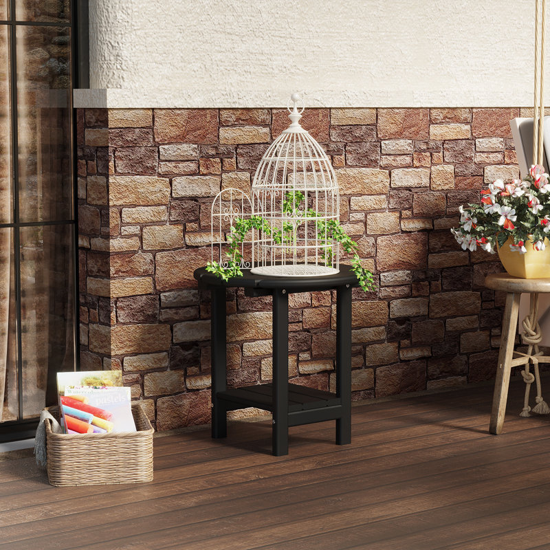 Table d'appoint Adirondack Dhanisha, Noir