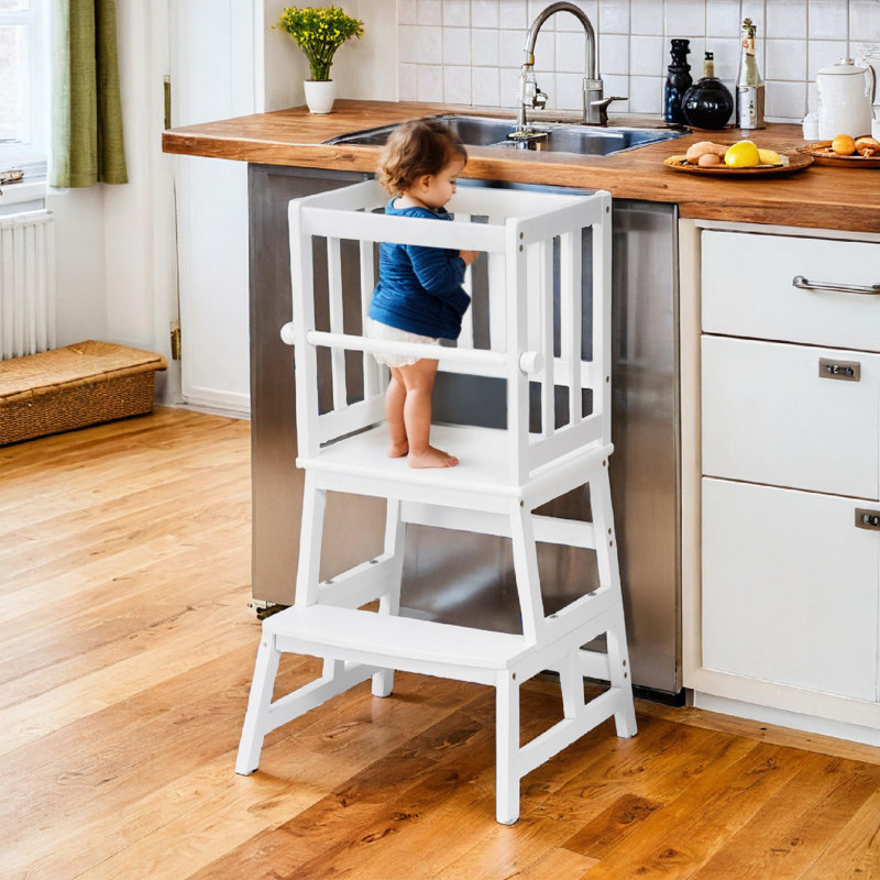 Footstool Small Wooden Step Stool For Kitchen Bamboo Natural Wood