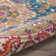 Tapis bleu sarcelle / rouge Verda