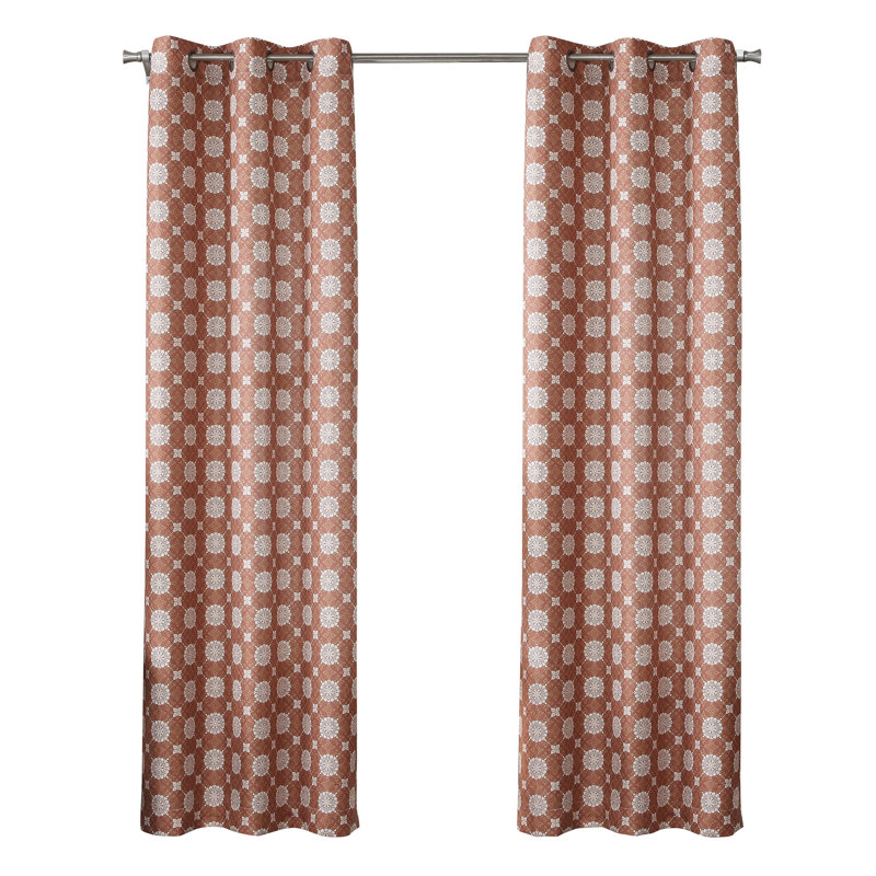 Buntingford Room Darkening Curtain Single Panel, Red