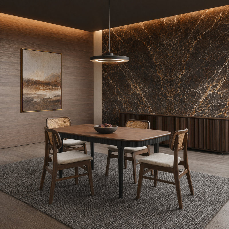Ensemble de salle à manger 5 pièces Havenwood, 4, Walnut